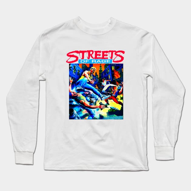 Streets Of Rage Cover Art Long Sleeve T-Shirt by Rolfober